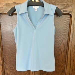 LOFT Women's Sky Blue Collared Blouse